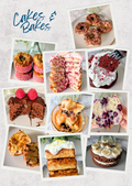 Collage of various cakes and baked goods with 'Cakes & Bakes' text.